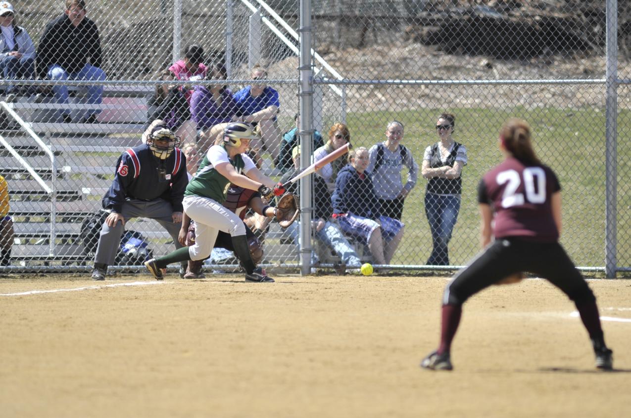 Softball Suffers Double-Header Loss at Bay Path College, 6-0 and 7-6