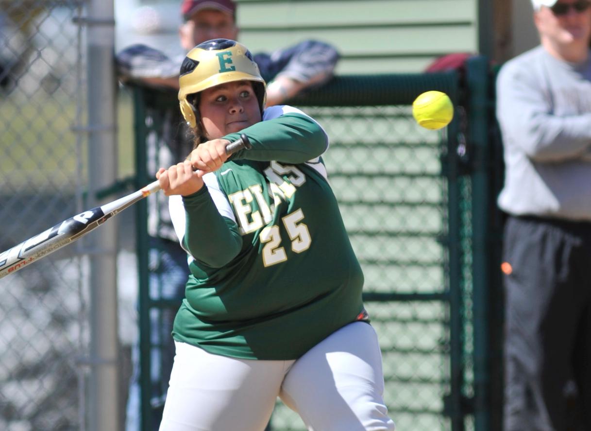 Softball Sweeps By Newbury College, 8-0 and 12-9