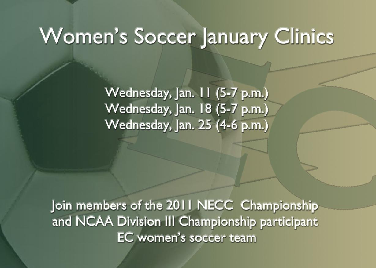 Women’s Soccer to Host January Clinics