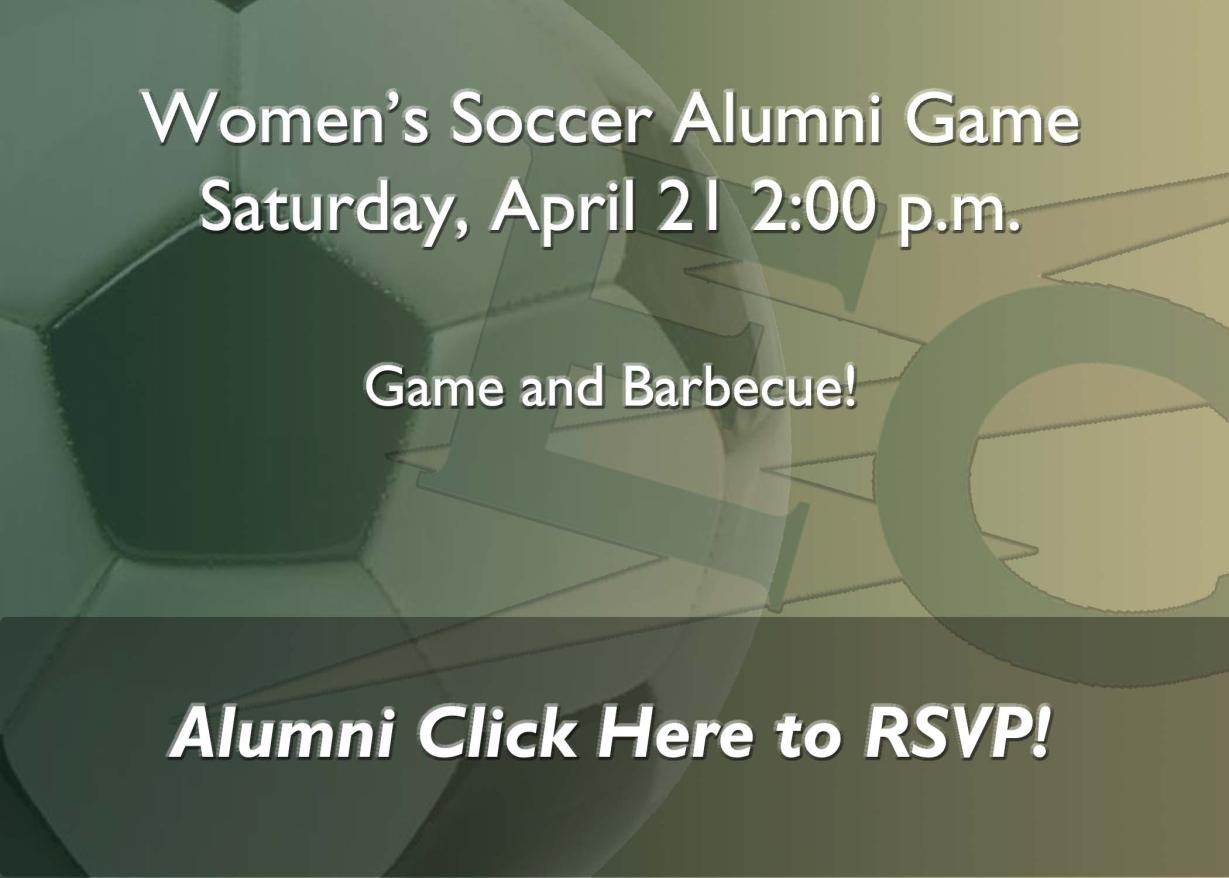 RSVP Now for Women's Soccer Alumni Game on April 21!