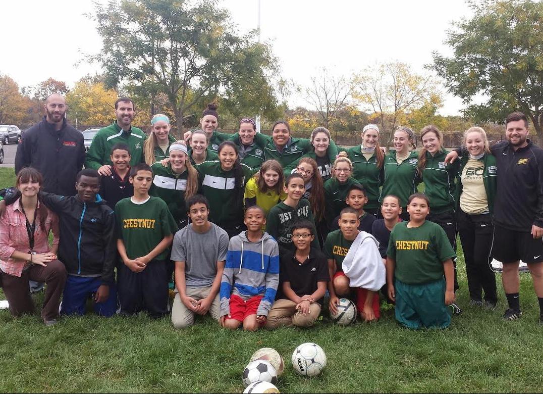 Women's Soccer Hosts Clinic at Local Middle School