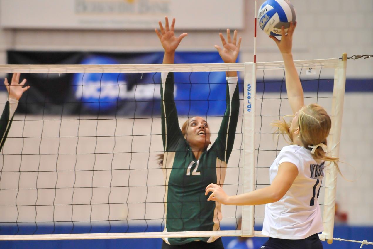 Women’s Volleyball Falls to Lesley University, 3-1