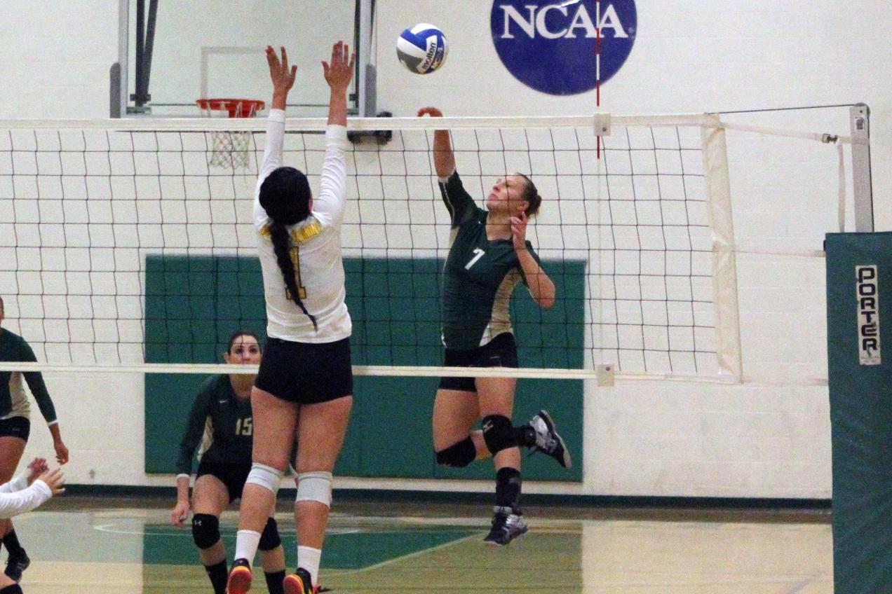 Regis College Outlasts Women's Volleyball, 3-1