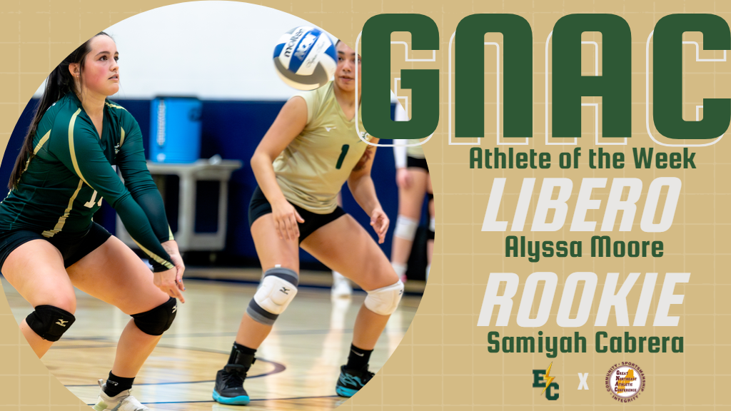 Moore and Cabrera Pinned as GNAC's Libero and Rookie of the Week