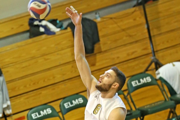 Elms Men's Volleyball Digs Out Of 0-2 Hole For Dramatic Win Over Sage